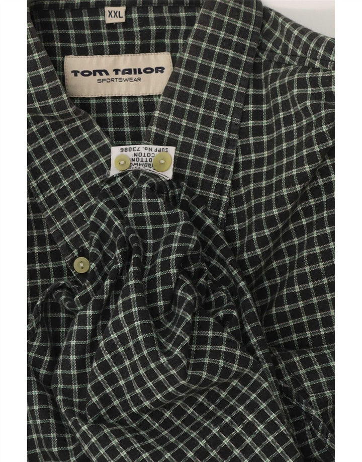 Tom Tailor Chemise Homme 2XL Vert Carreaux Coton