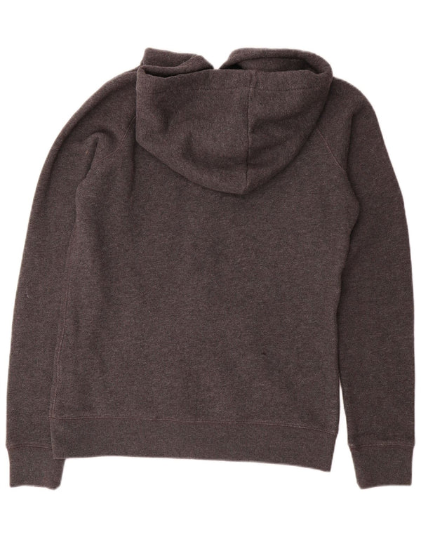 Jack Wills Pull à capuche zippé pour femme UK 12 Coton gris moyen