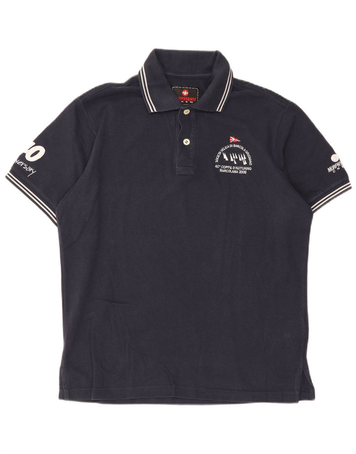 Murphy & Nye Polo Graphique Homme Bleu Marine Moyen Coton