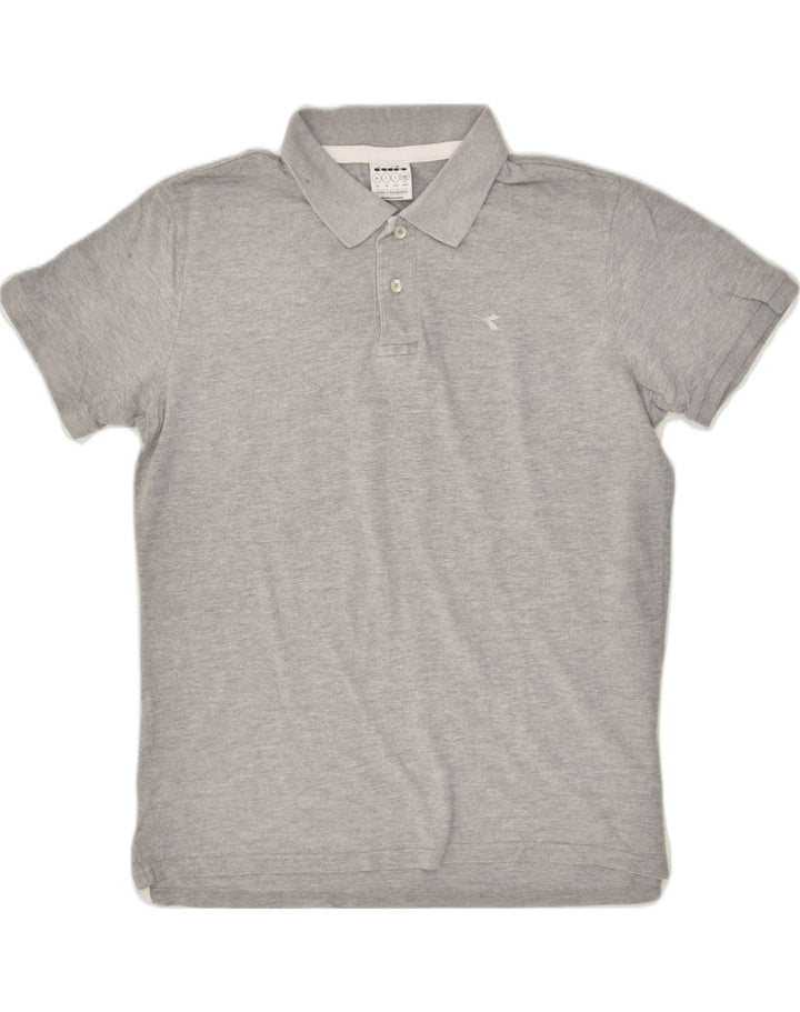 DIADORA Mens Polo Shirt Large Grey Cotton | Vintage Diadora | Thrift | Second-Hand Diadora | Used Clothing | Messina Hembry 