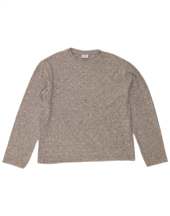 Zara Pull ras du cou pour fille 11-12 ans Gris Polyester