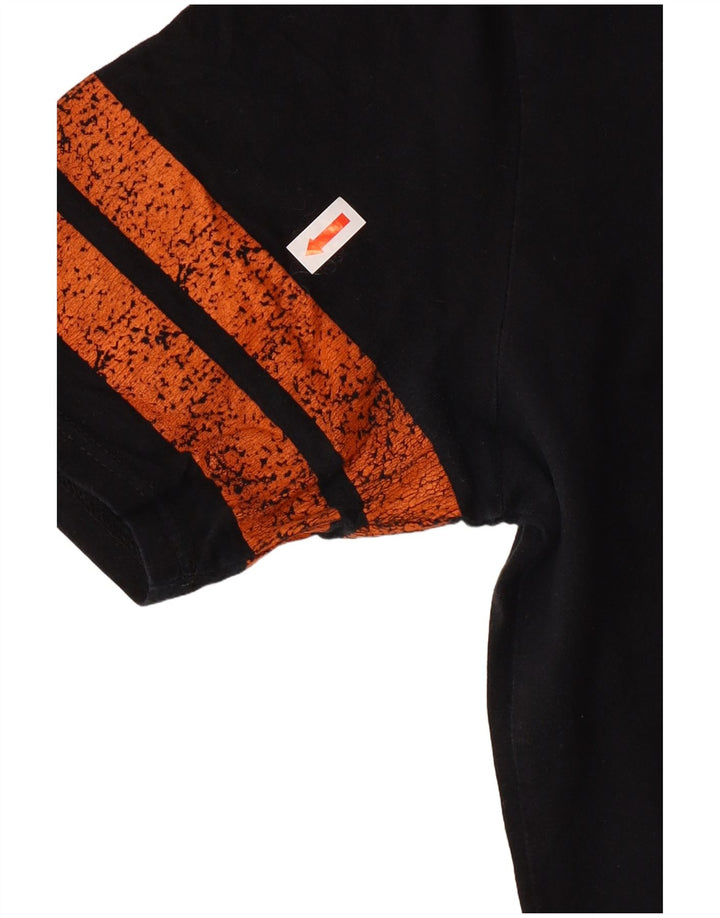 HARLEY DAVIDSON T-shirt graphique pour femme UK 12 en coton noir moyen