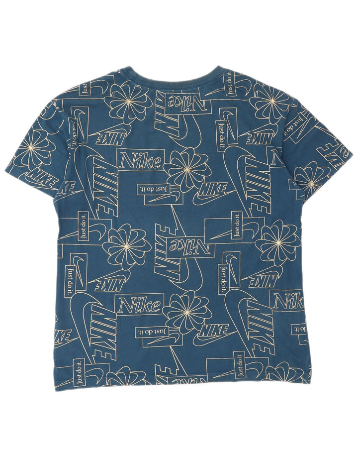 Nike T-shirt graphique pour homme en coton bleu marine Taille S