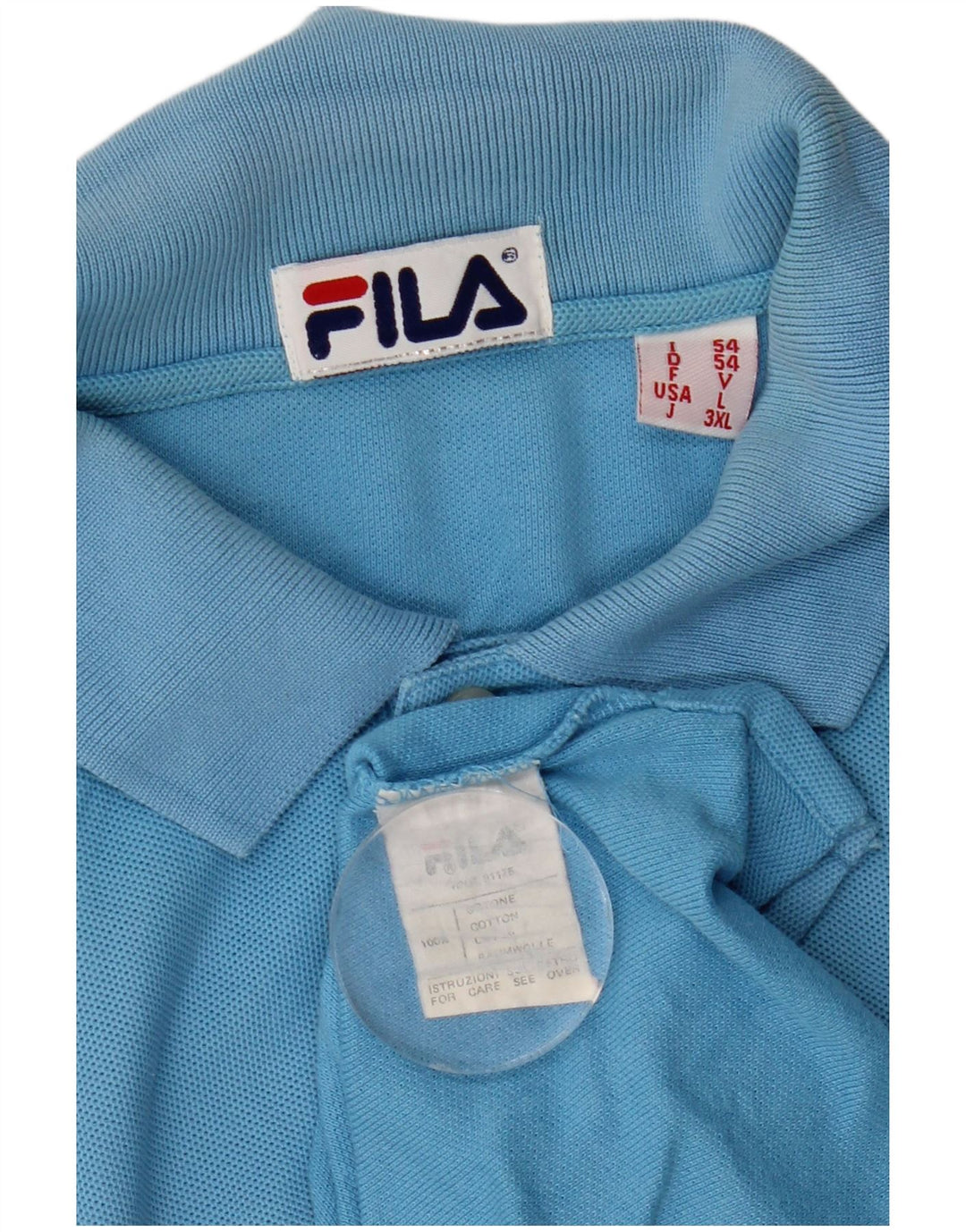 Fila Polo Homme IT 54 XL Bleu Coton