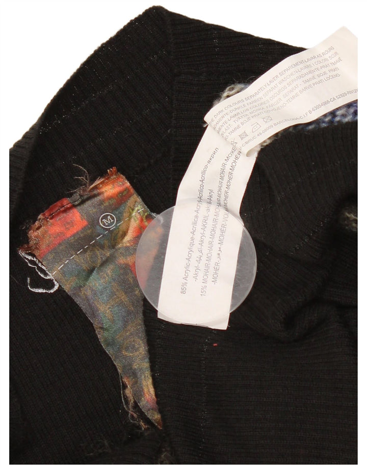 Desigual Femme Pull Col Bateau UK 12 Moyen Multicolore