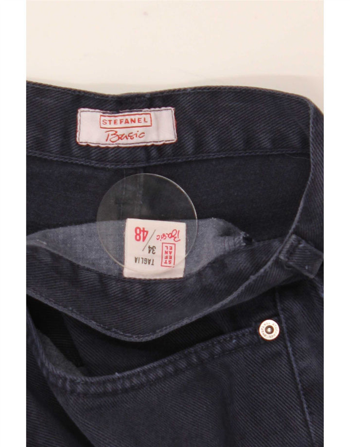 Stefanel Jean droit homme IT 48 Medium W34 L34 bleu marine coton