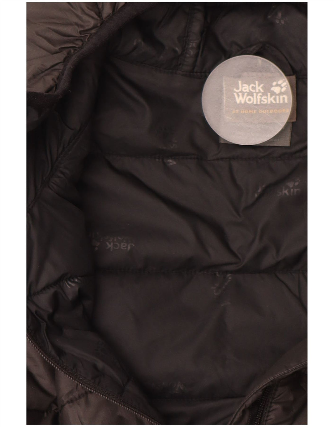JACK WOLFSKIN Veste matelassée à capuche pour homme UK 34 Small Noir Polyester