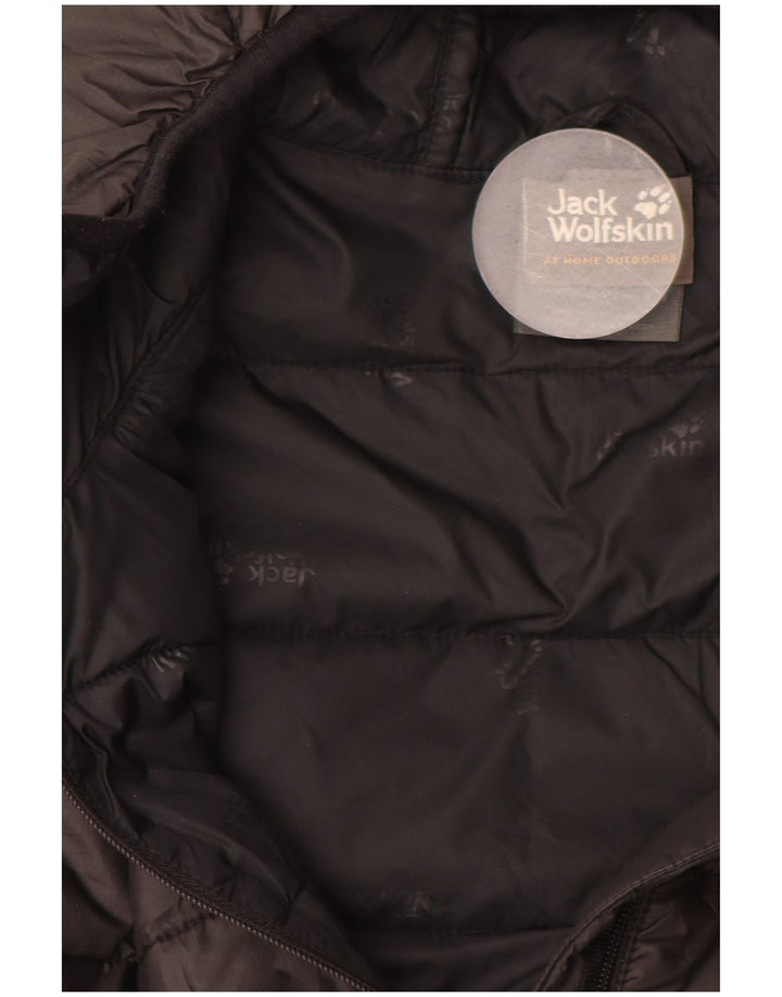 JACK WOLFSKIN Veste matelassée à capuche pour homme UK 34 Small Noir Polyester