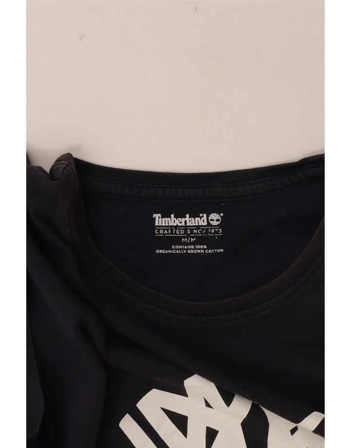 Timberland T-Shirt Graphique Homme Bleu Marine Moyen Coton