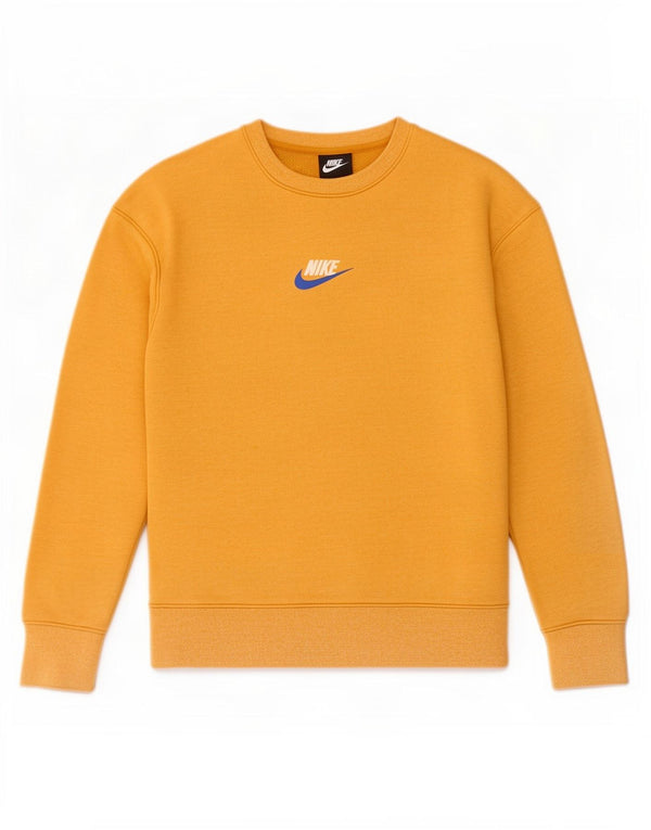 Nike Mens Sweatshirt Jumper Petit Jaune Coton