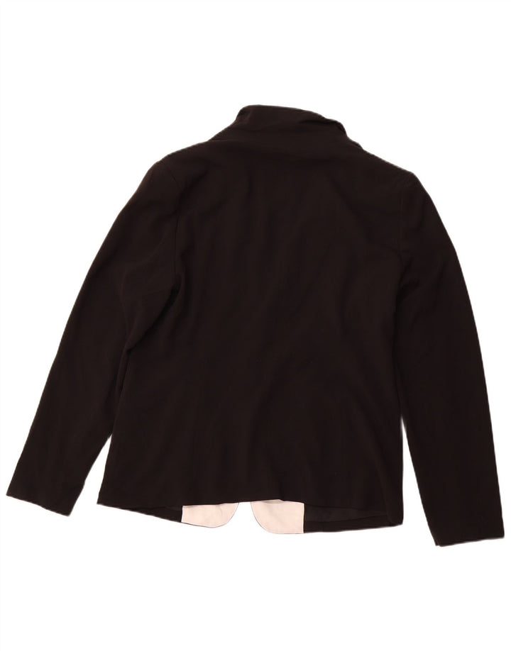 MOSSIMO Veste Blazer 1 Bouton pour Femme UK 16 Large Noir Colorblock