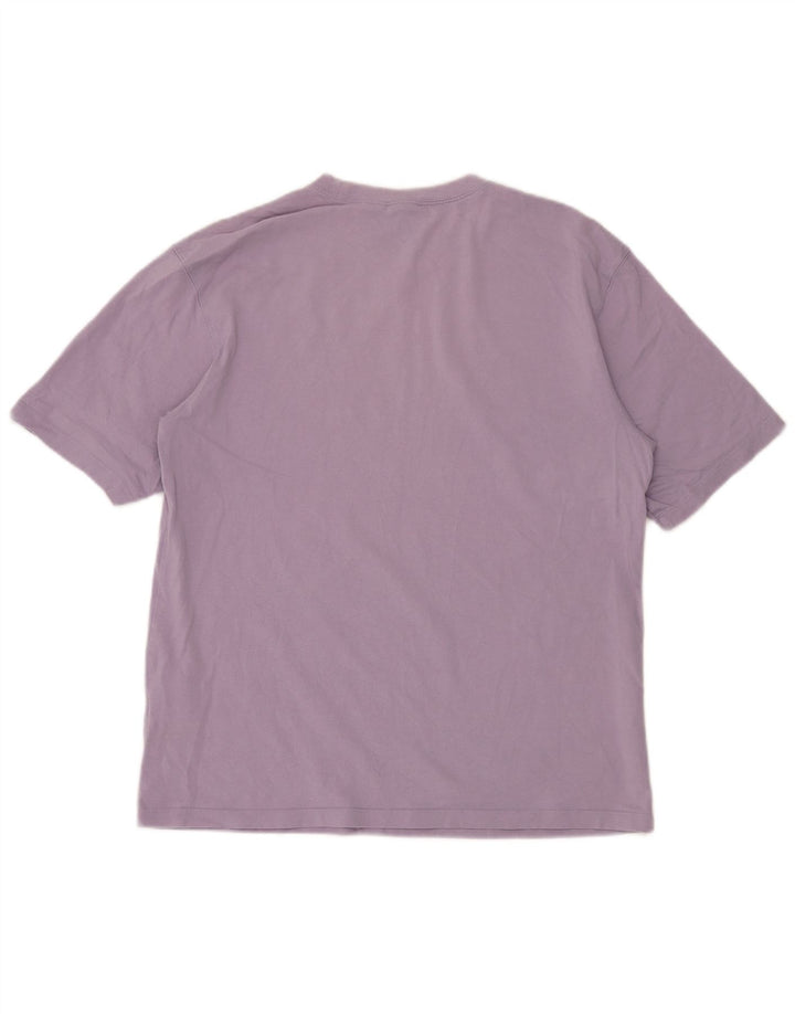 ADIDAS T-shirt surdimensionné pour femme UK 10 Petit coton violet