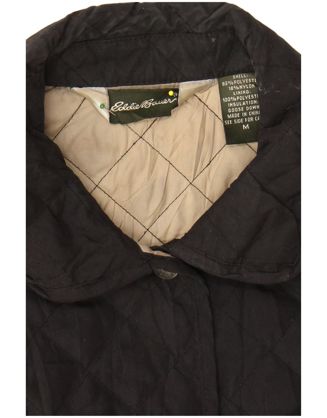 EDDIE BAUER Veste matelassée pour femme UK 12 Medium Noir Polyester