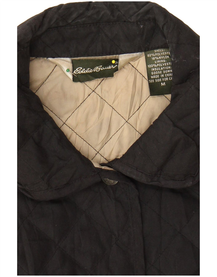 EDDIE BAUER Veste matelassée pour femme UK 12 Medium Noir Polyester