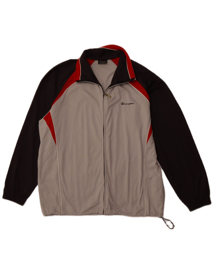 Champion Veste de survêtement pour homme Large Gris Colorblock Polyester