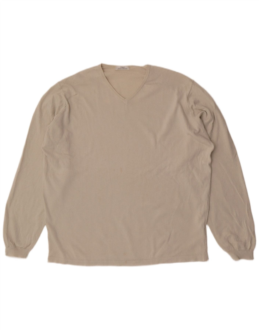 Marks & Spencer Haut Homme Manches Longues XL Coton Beige