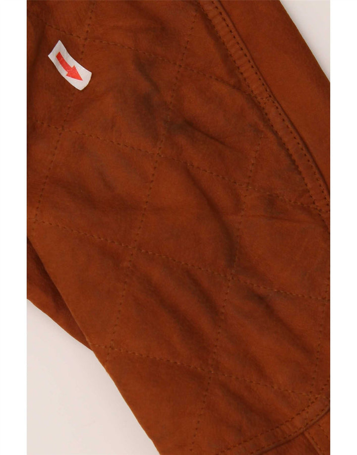 Timberland Veste en cuir à capuche pour homme UK 40 Large Marron