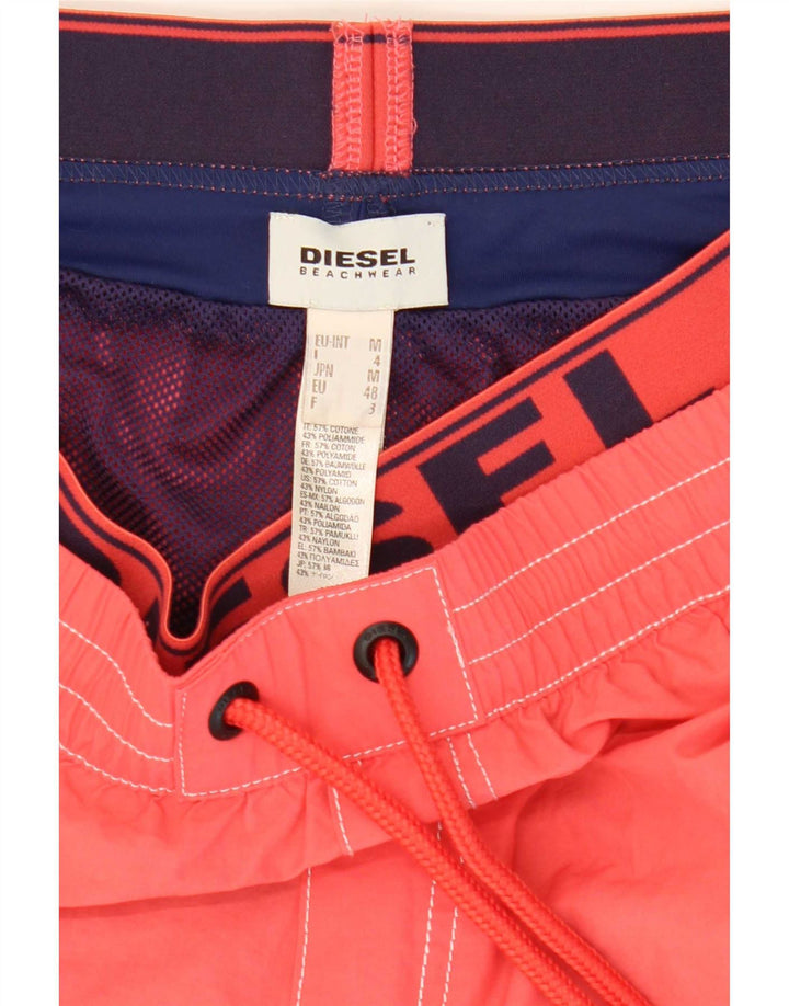 Diesel Short de bain graphique pour homme EU 48 en coton rouge moyen
