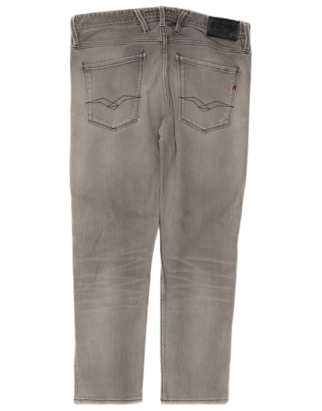 Replay Jean Slim Effet Déchiré W33 L27 Homme Gris