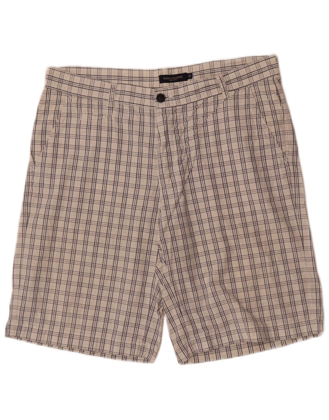 Marina Yachting Short Chino Homme IT 50 Large W36 Carreaux Blancs