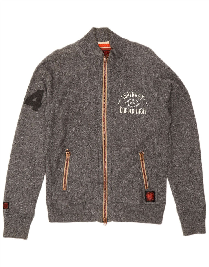 Superdry Veste de Survêtement Graphique Homme Grand Gris Coton