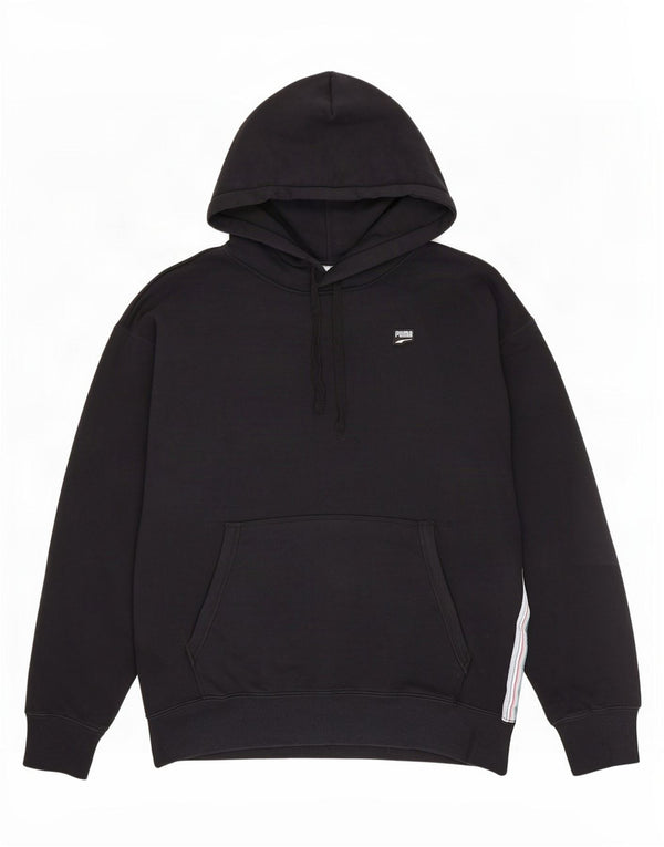 Puma Pull à capuche pour homme en coton color block Noir Taille S