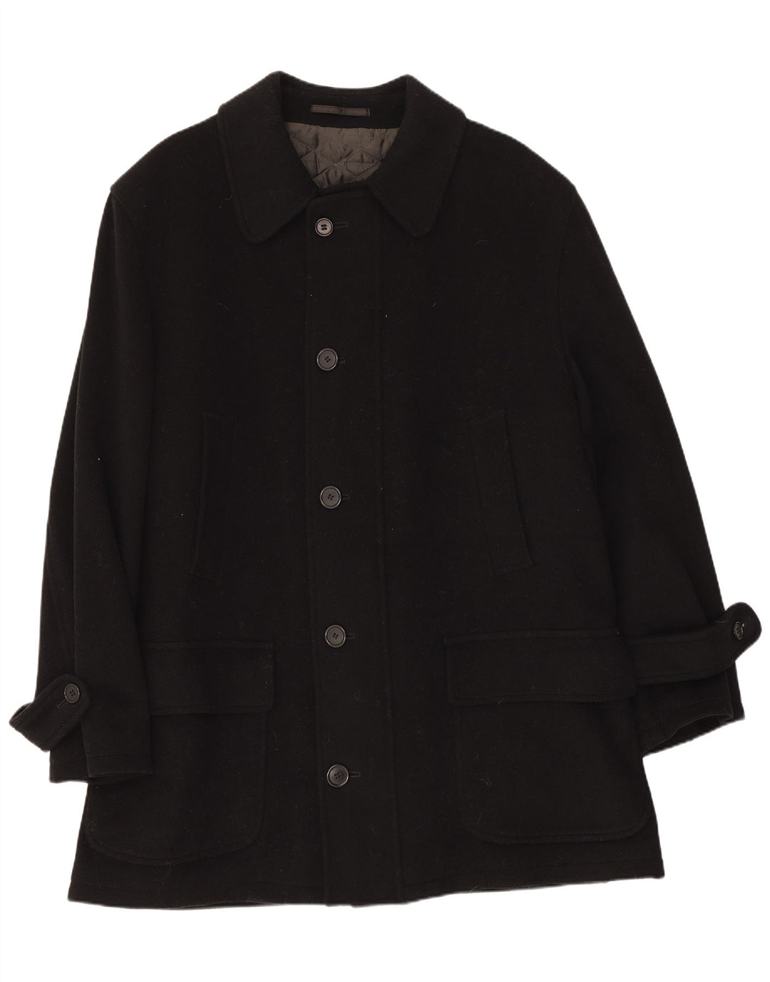 Pierre Cardin Manteau Homme IT 50 Large Laine Noire