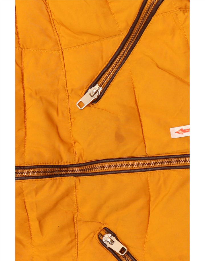 Zara Veste rembourrée courte pour femme UK 10 Small Jaune