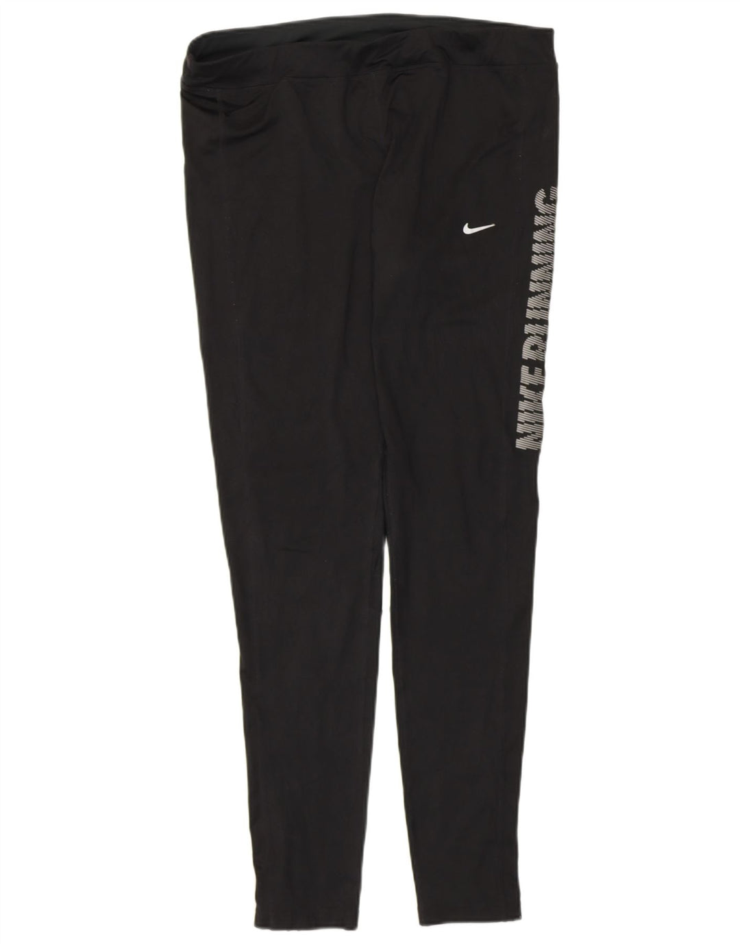NIKE Legging graphique Dri Fit pour femme UK 18 XL Noir Polyester