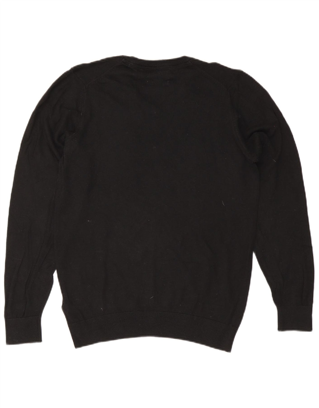 Marks & Spencer Pull coupe classique à col en V pour homme, petit, en coton noir