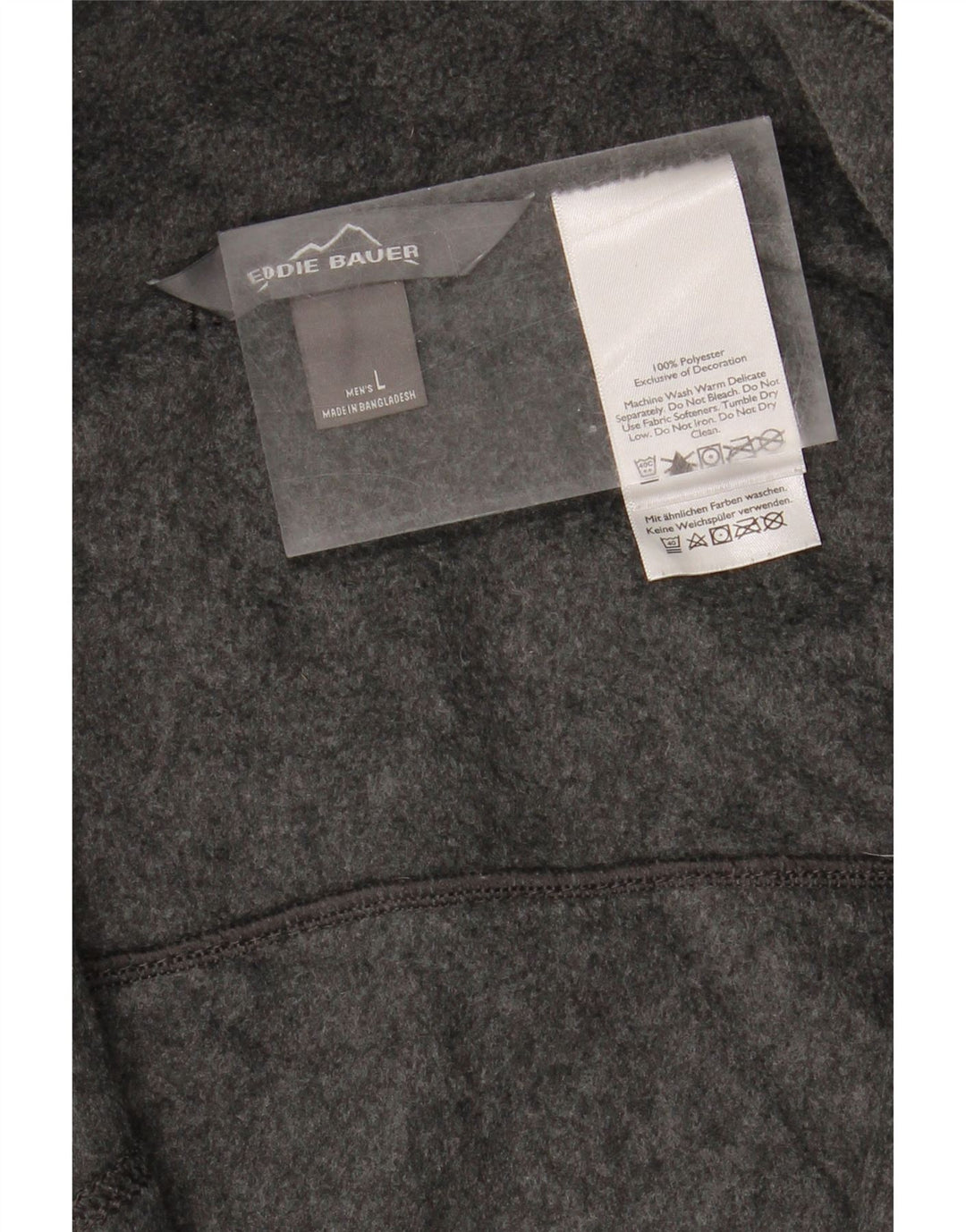 EDDIE BAUER Mens Fleece Gilet UK 40 Large Grey Polyester Vintage Eddie Bauer and Second-Hand Eddie Bauer from Messina Hembry 