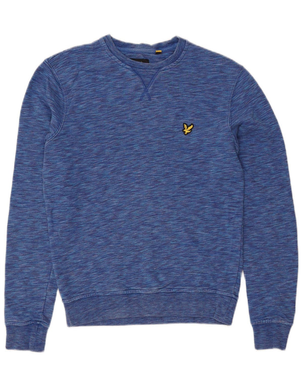 LYLE & SCOTT Sweat-shirt surdimensionné pour femme UK 6 XS Bleu moucheté
