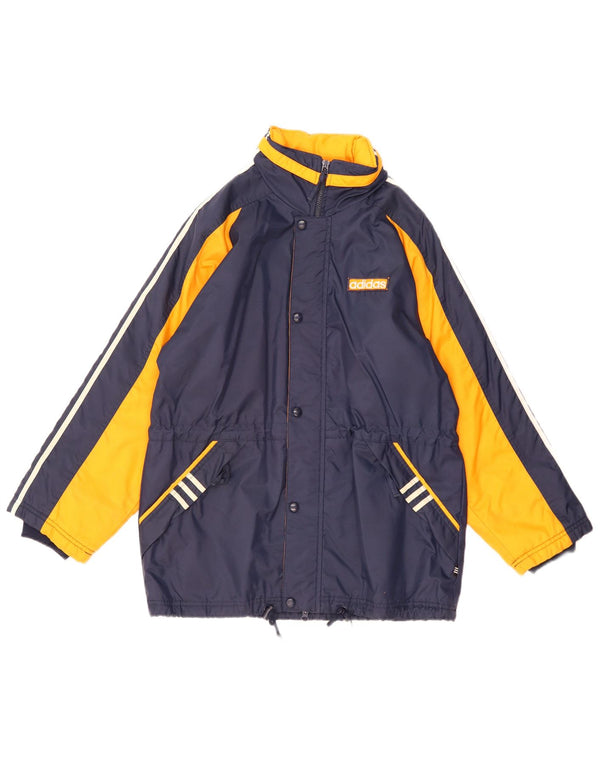 Adidas Veste coupe-vent pour homme UK 40 Large Bleu marine Colourblock