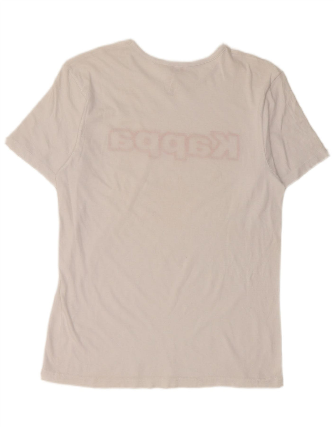 Kappa T-shirt graphique pour femme UK 14 en coton blanc moyen