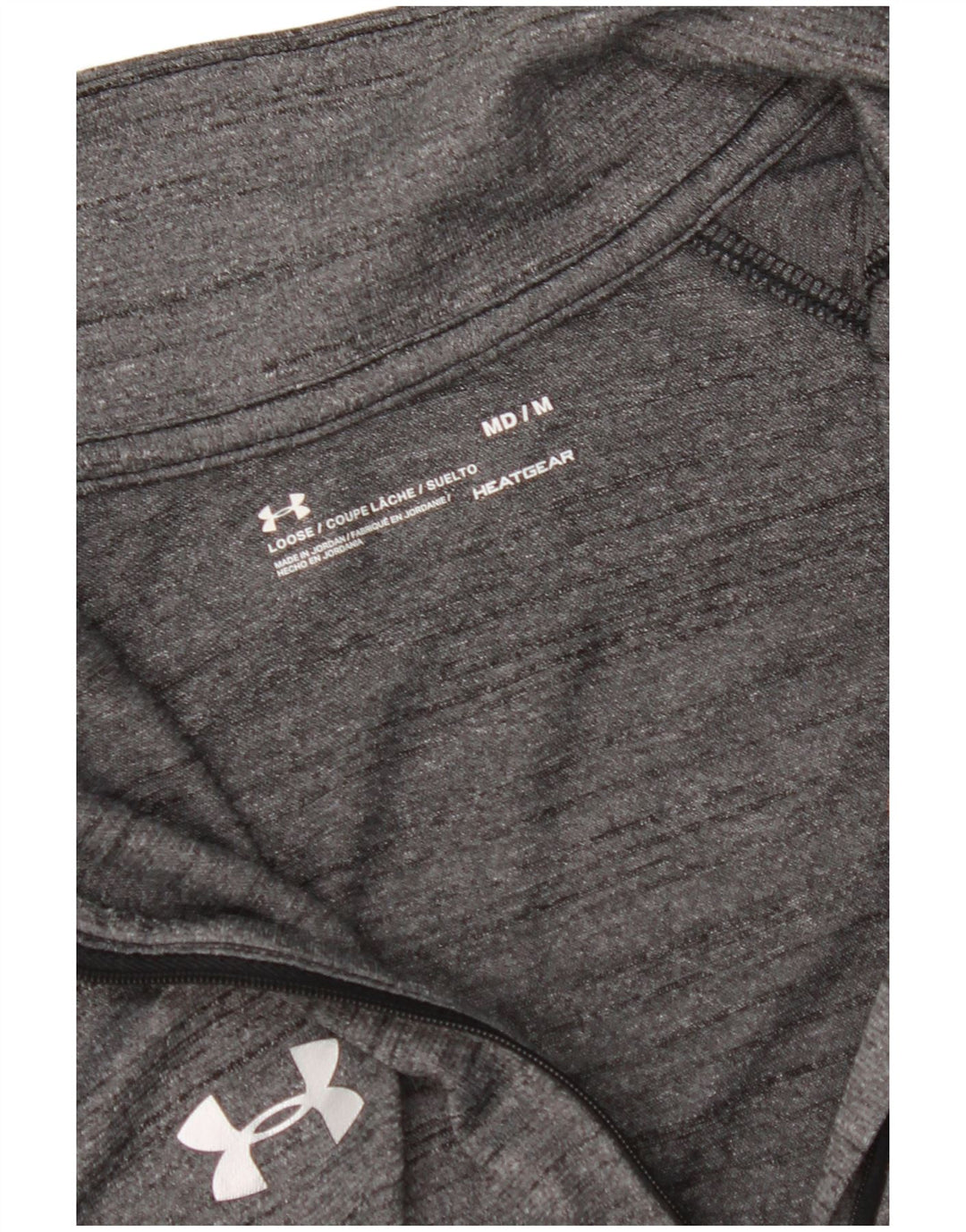 UNDER ARMOUR Haut de Survêtement Heat Gear Zip Neck Homme Gris Moyen
