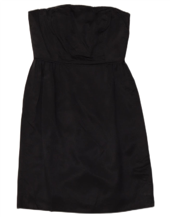J. CREW Mini robe bustier pour femme US 2 XS en soie noire