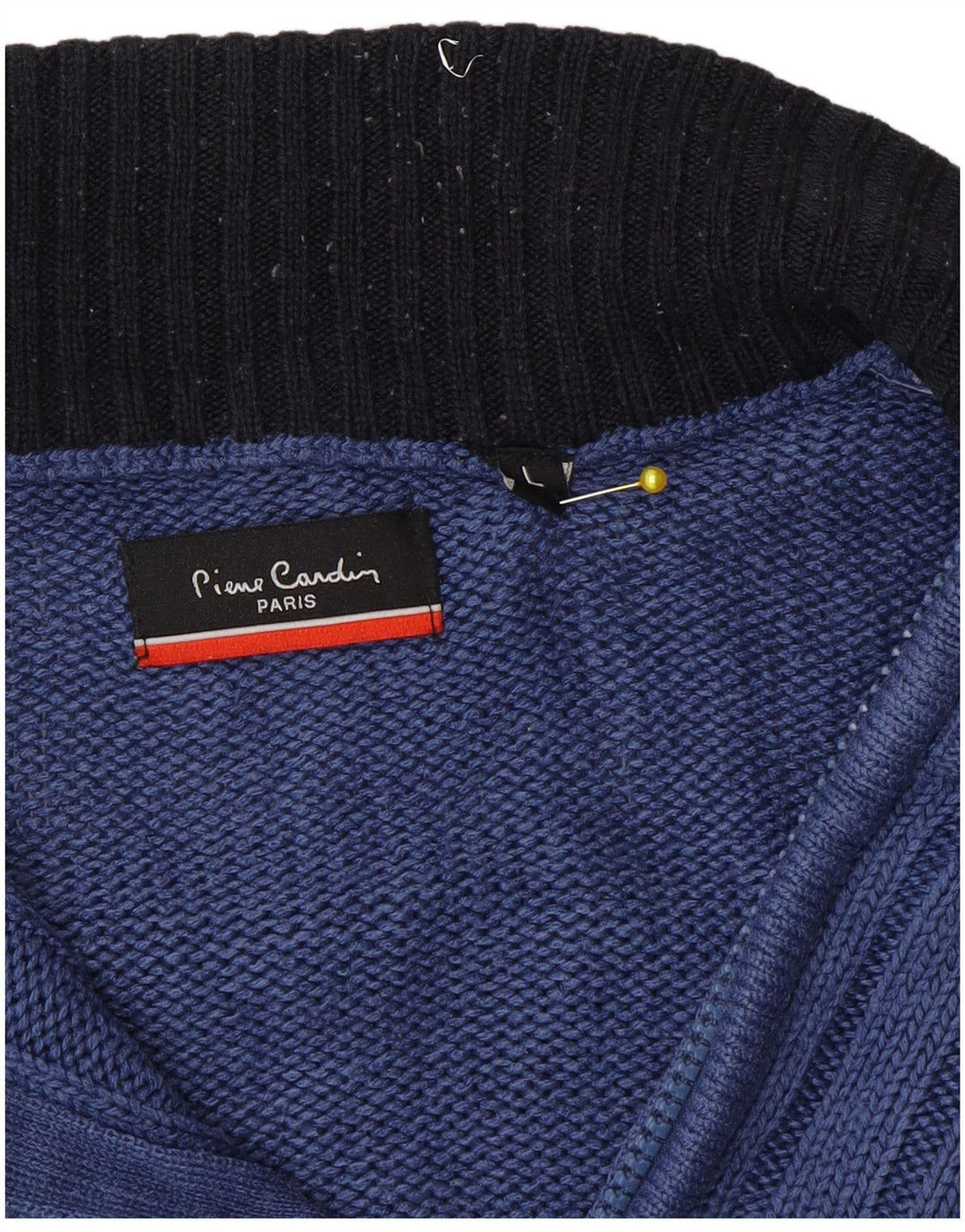 Pierre Cardin Pull à col zippé pour homme Grand Bleu