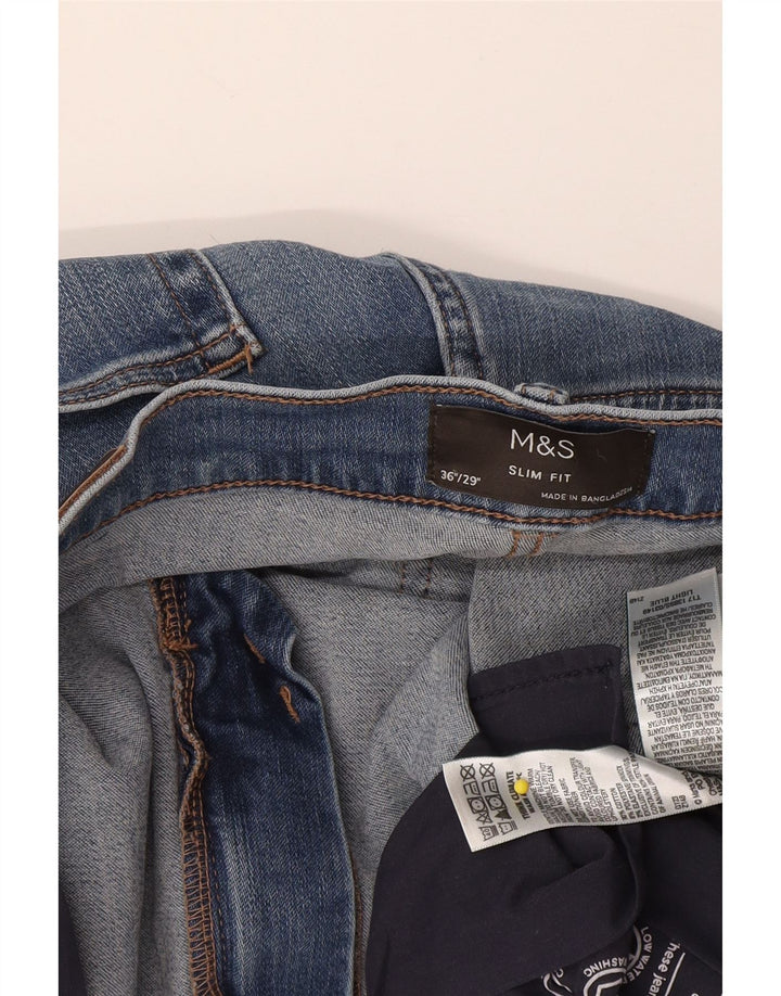 Marks & Spencer Jean Slim Homme W36 L29 Bleu Coton