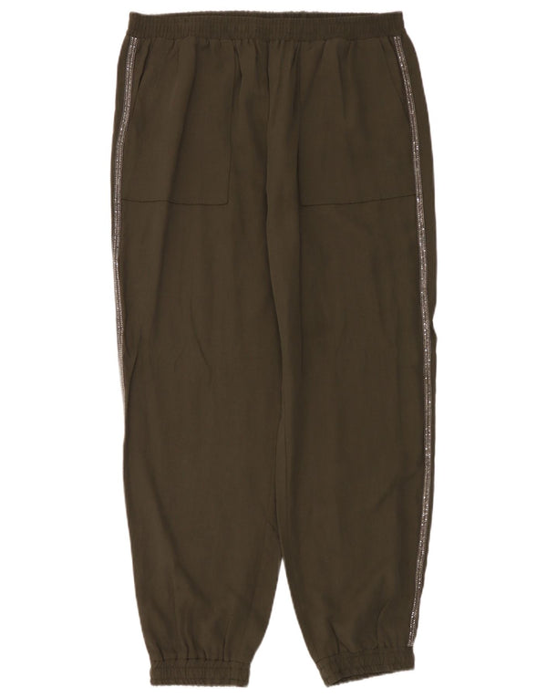 Zara Pantalon de jogging décontracté pour femme Large W32 L28 Kaki