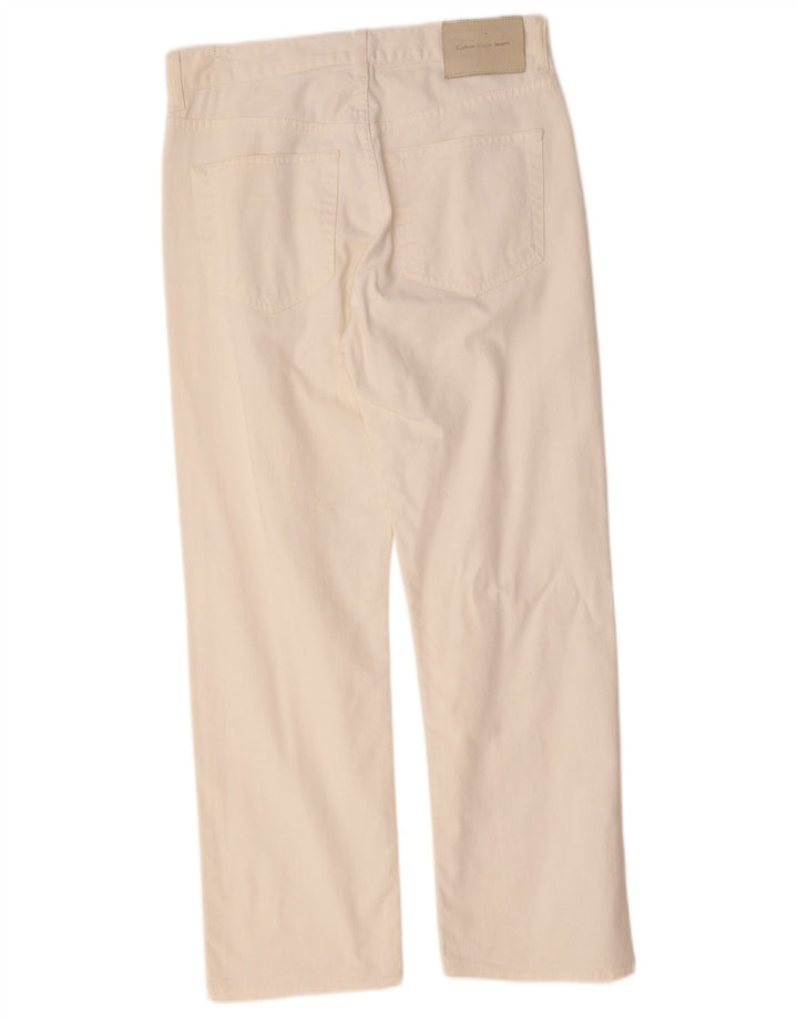 Calvin Klein Jean droit femme W29 L27 coton blanc
