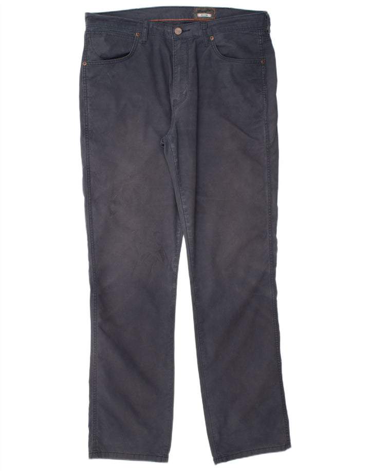 WRANGLER Pantalon décontracté droit extensible Arizona pour homme W36 L34 Bleu marine