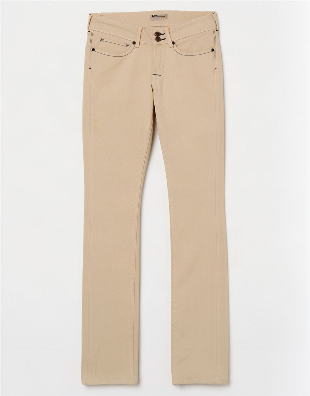 Lee Jean Slim Amy Femme W27 L33 Coton Blanc Cassé