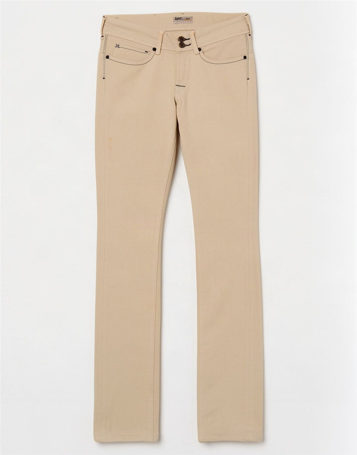 Lee Jean Slim Amy Femme W27 L33 Coton Blanc Cassé