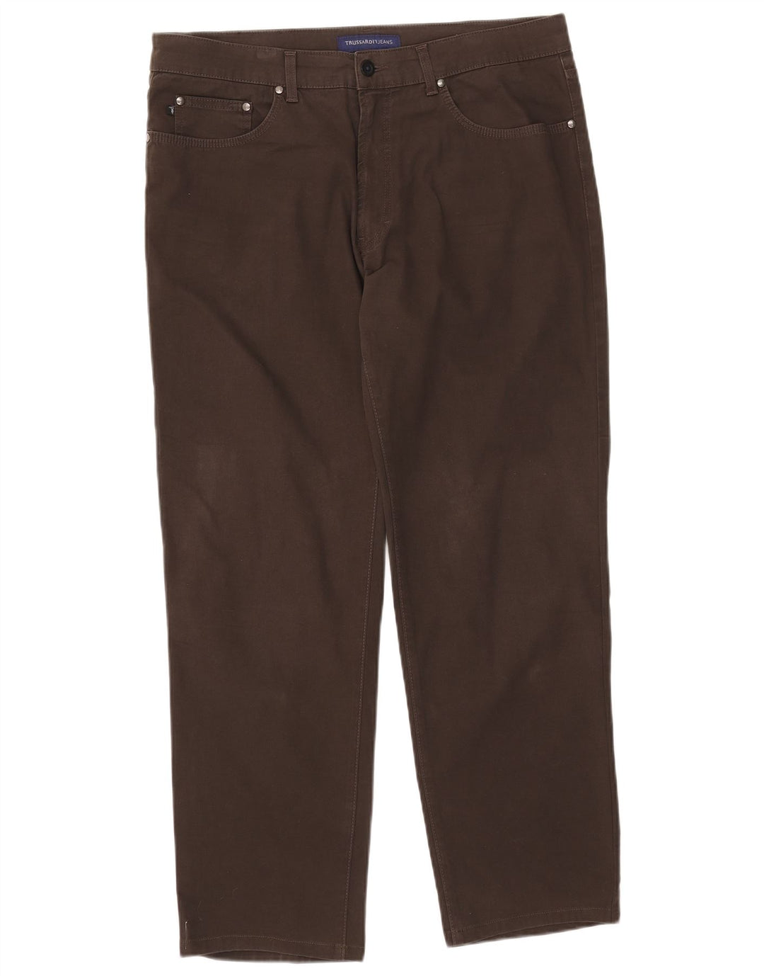 TRUSSARDI Jean Droit Homme W40 L30 Marron Coton
