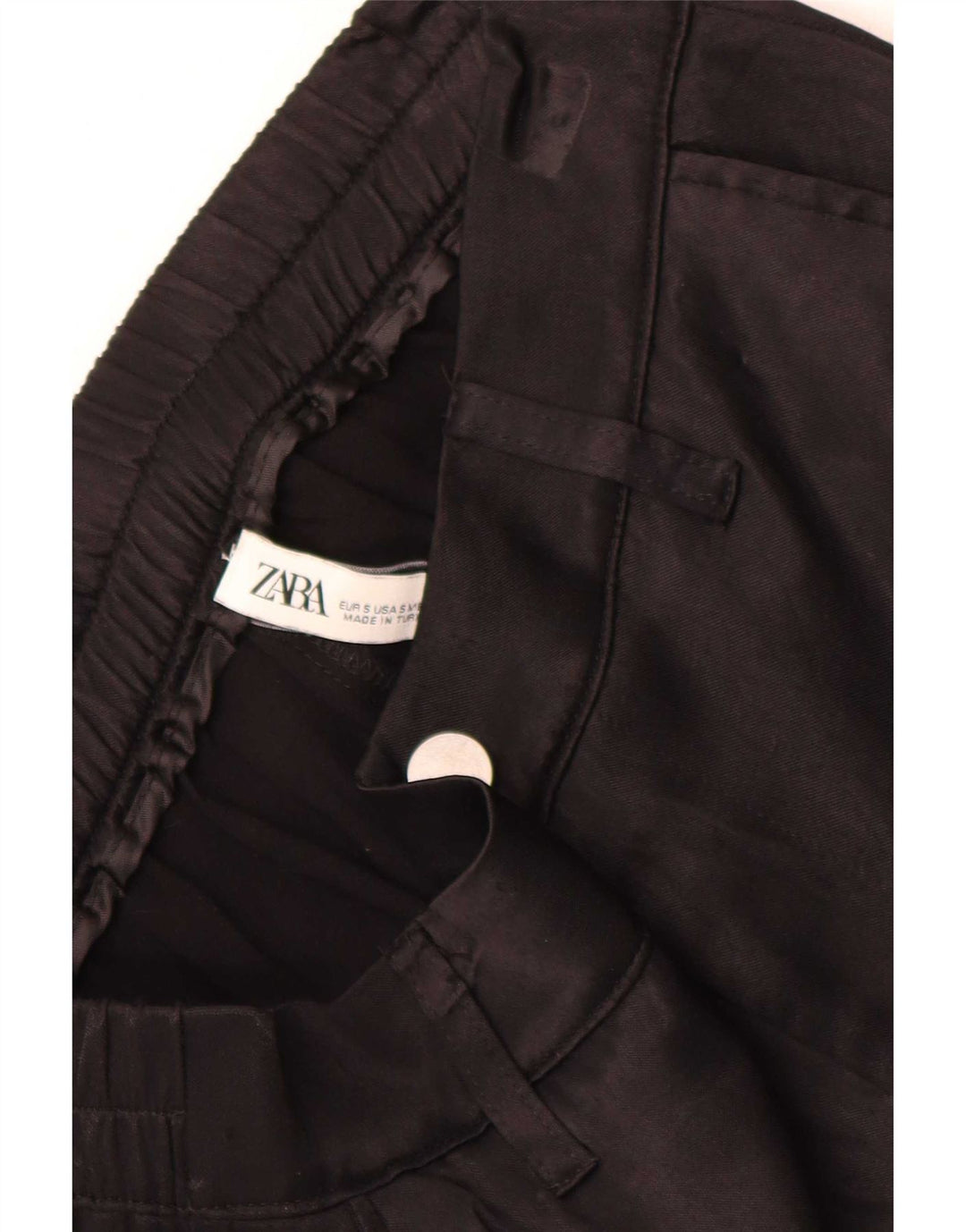Zara Pantalon Cargo Joggers Femme Petit W26 L28 Noir