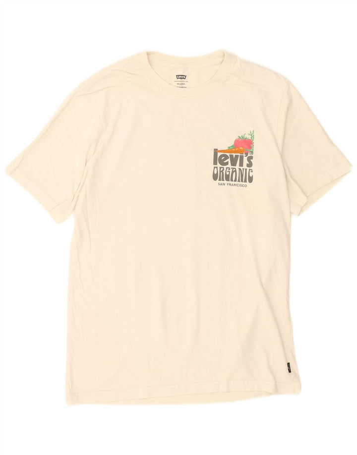 Levi's T-Shirt Relaxed Fit Graphic Homme Petit Blanc Coton