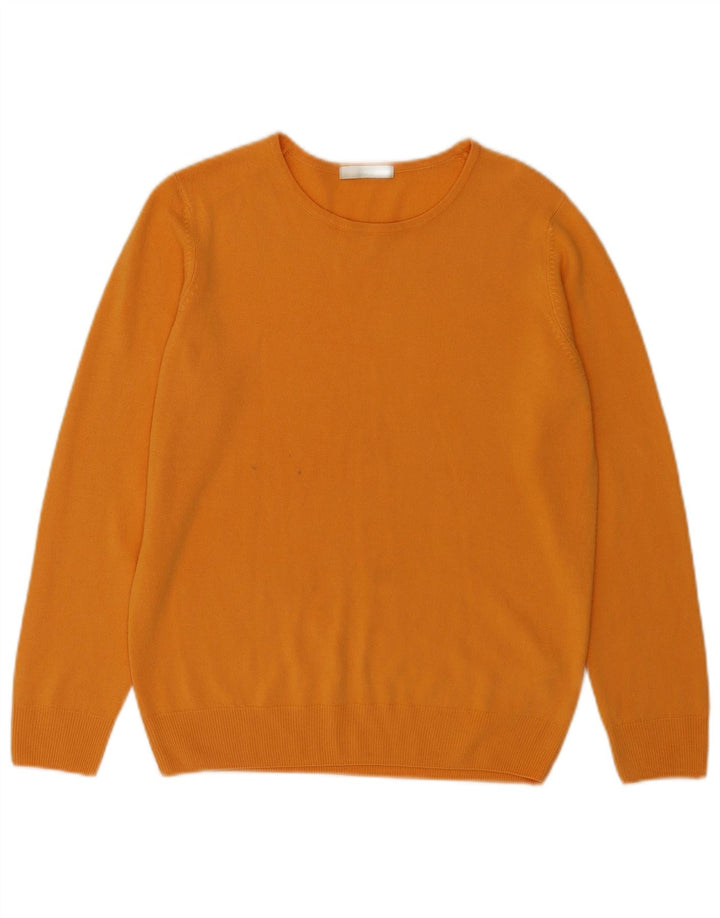 Marks & Spencer Pull à col rond pour femme UK 12 Acrylique orange moyen