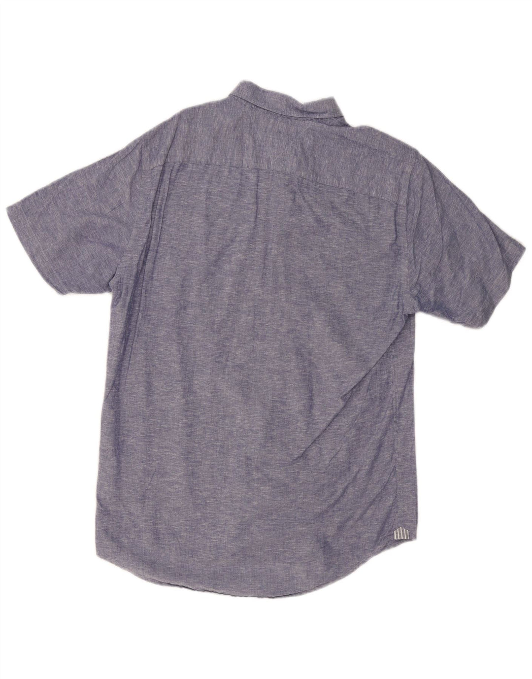 TOMMY HILFIGER Chemise à Manches Courtes Homme Bleu Moyen Moucheté Coton