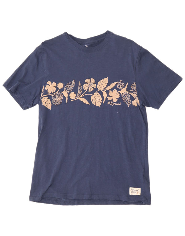 Rip Curl T-shirt graphique coupe standard pour hommes, grand coton floral bleu