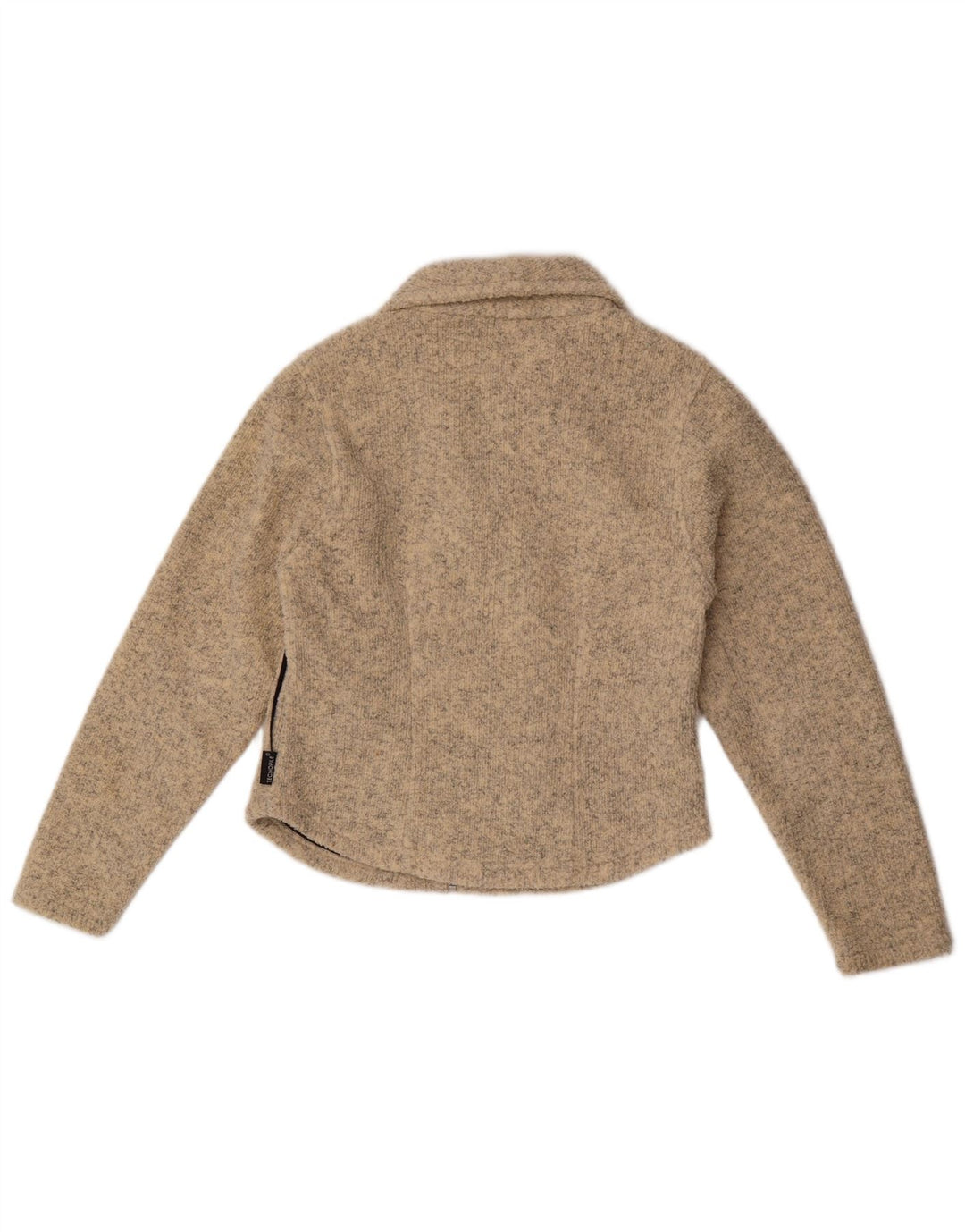 Jack Wolfskin Pull Cardigan Femme UK 10 Petit Polyester Moucheté Beige